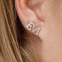 Big Letter Alphabet Earrings Gold Or Silver Plated, thumbnail 7 of 12
