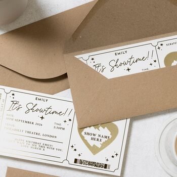 Personalised Theatre Show Ticket Scratch Gift Voucher, 8 of 9