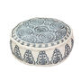 Nomad Embroidered Pouf Grey, thumbnail 1 of 2