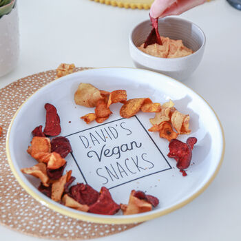 Personalised Vegan Enamel Snack Bowl, 2 of 9
