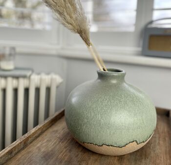 Green Dipped Round Vase, 3 of 3