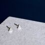 Sterling Silver Triangle Stud Earrings, thumbnail 6 of 8