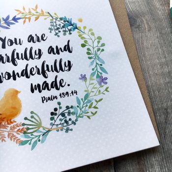 'You Are Fearfully And Wonderfully Made' Card, 4 of 5