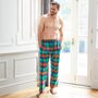 Men's 'Acorn Squash' Check Brushed Cotton Pyjama Trousers, thumbnail 3 of 4