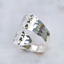 Sterling Silver Hammered Adjustable Wrap Ring, thumbnail 3 of 8