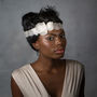 Chantilly Lace Ivory Headband With Swarovski Crystals, thumbnail 2 of 2