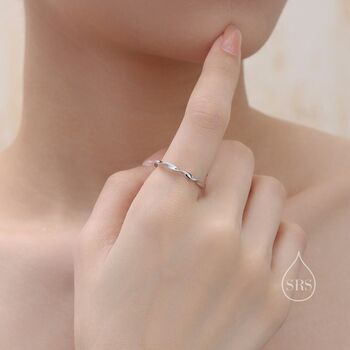 Twist Wave Ring In Sterling Silver, 6 of 11