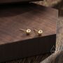 Sterling Silver Minimalist Ball Stud Earrings, thumbnail 5 of 12