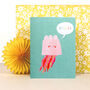 Mini Jellyfish Greetings Card, thumbnail 3 of 4