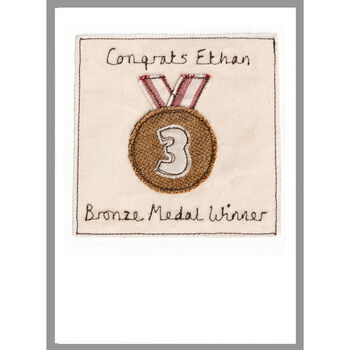 Personalised Bronze Medal Congratulations Card, 2 of 10