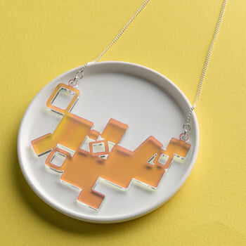 Geometric Cubes Statement Necklace, 3 of 7