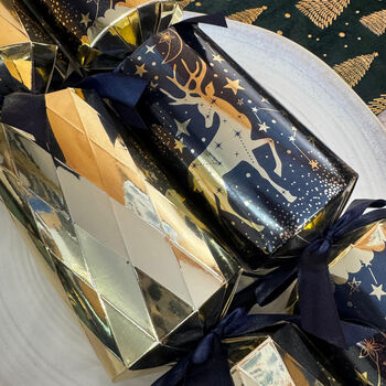 Deluxe Gold And Blue Christmas Constellation Crackers X Six, 7 of 7