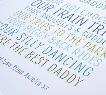 Personalised 'Things I Love About Dad Or Grandpa' Gift, 3 of 4
