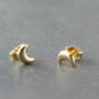 Crescent Moon Stud Earrings, thumbnail 1 of 10