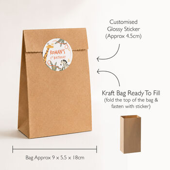 Safari Jungle Party Favour Bag Stickers, 4 of 11