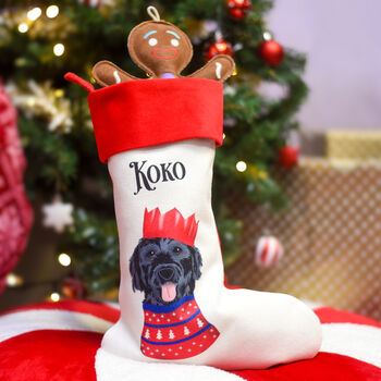 Personalised Deluxe Stuffed Dog Christmas Stocking, 10 of 12