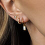 Etta Pearl Gold Stud Earrings, thumbnail 4 of 6