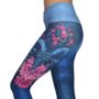 Mystic Nature Yoga Leggings Hand Drawn Design Activewear, thumbnail 3 of 7