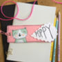 Personalised Happy Cat Name Bookmark For Children, thumbnail 3 of 7