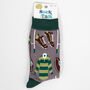 Men's Bamboo Socks Grey Green Rugby, thumbnail 5 of 5