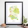 Personalised Wiltshire Map: Add Favourite Places, thumbnail 1 of 4