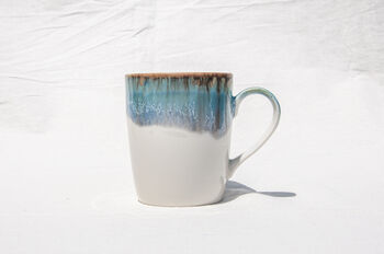 Blue U Shaped Handmade Porcelain Mug, 2 of 4