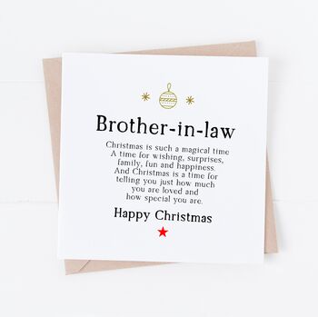 Brother Or Brother In Law Christmas Card, 2 of 3