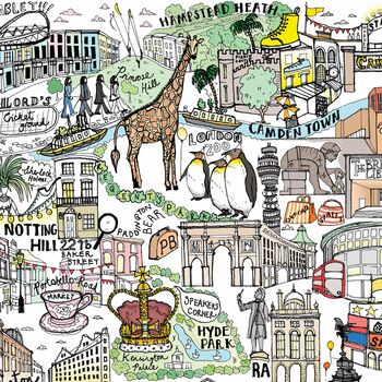London Illustrated Map Print, 3 of 5