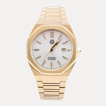 Gold Stainless Steel Wrist Watch For Men, 3 of 8