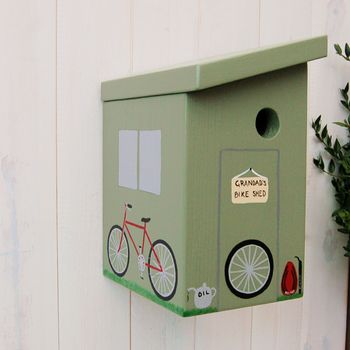 Personalised Bike Shed Bird Box, 4 of 9