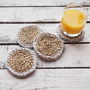 Wicker Drinks Coasters Set Of Four, thumbnail 2 of 4