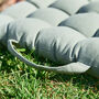 Olive Green Padded Garden Mattress Cushion, thumbnail 4 of 5