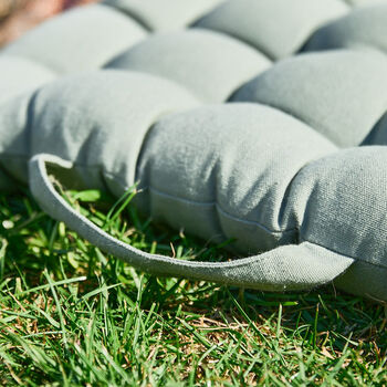 Olive Green Padded Garden Mattress Cushion, 4 of 5