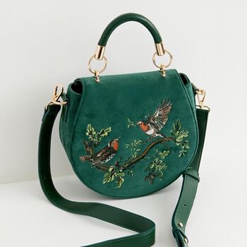 Fable Robin Love Embroidered Saddle Bag, 3 of 7