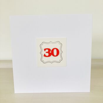 30th Handmade Card, 2 of 3