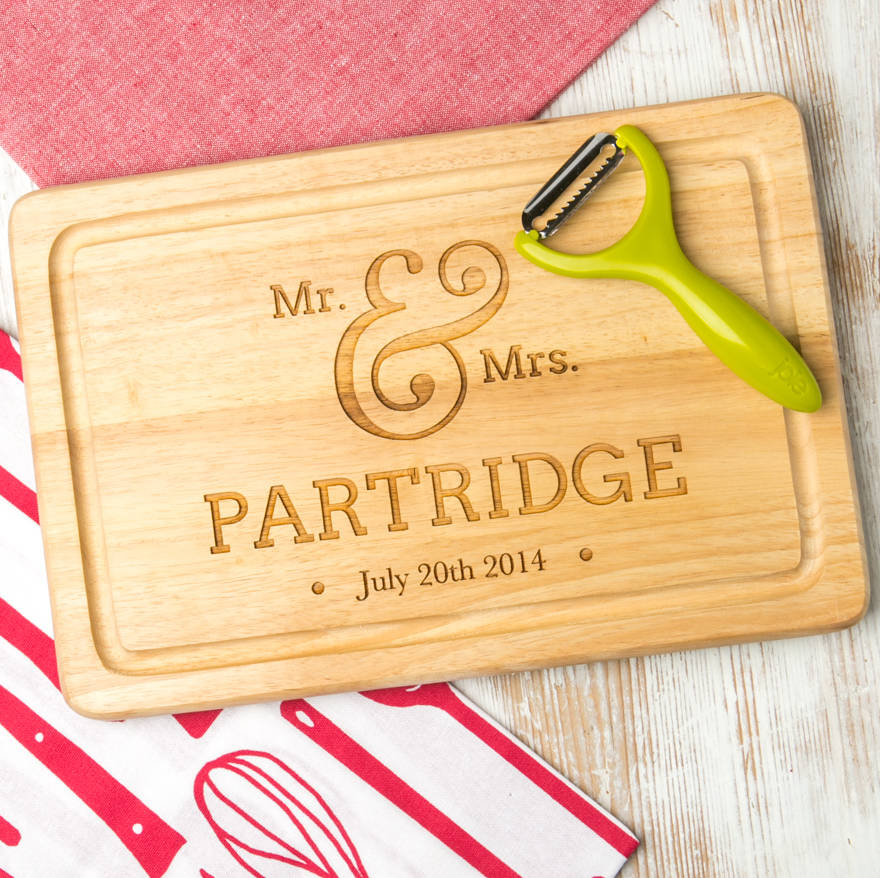 Personalised Wedding Engraved Chopping Board, 1 of 5