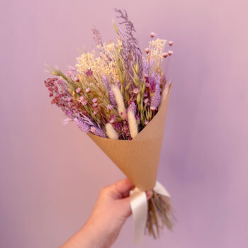 Purple Dried Wildflower Bouquet, 8 of 8