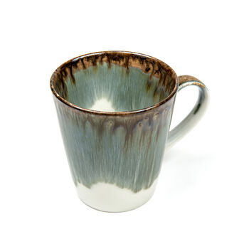 Green V Shaped Handmade Porcelain Mug, 3 of 7