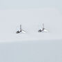 Sterling Silver Fish Tail Stud Earrings, thumbnail 1 of 5