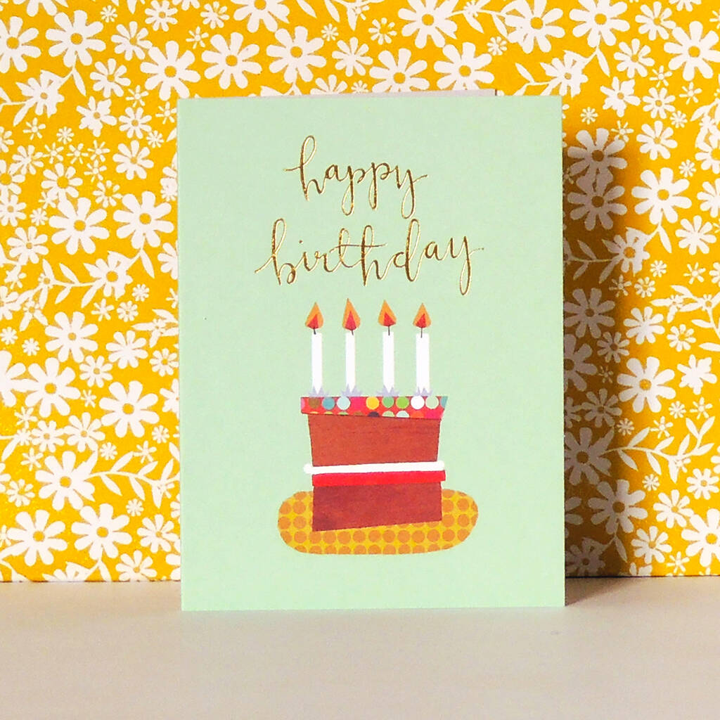 Mini Happy Birthday Cake Card By Kali Stileman Publishing ...