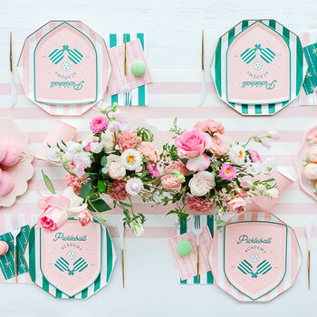 Emerald Green Cabana Stripe Party Plates X Eight, 2 of 5