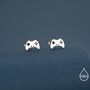 Game Console Stud Earrings In Sterling Silver, thumbnail 4 of 12