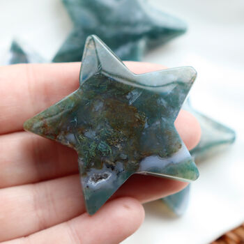 Moss Agate Star Crystal – Grounding Nature Gemstone, 5 of 7