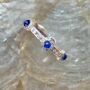 Sapphire Gemstone 925 Sterling Silver Stacking Ring, thumbnail 1 of 5