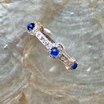 Sapphire Gemstone 925 Sterling Silver Stacking Ring, 2 of 5