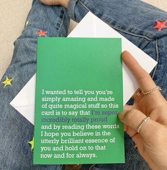 'Super Incredibly Totally Proud': Congratulations Card, 2 of 2