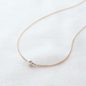 Floating Vegan Pearl Necklace, 2 of 5