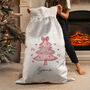 Personalised Pink Christmas Tree Sack For Girls, thumbnail 3 of 4