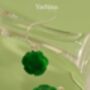 Green Botan Flower Jade Sterling Silver Dangle Earrings, thumbnail 7 of 9