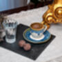 Blue Set Of Six Porcelain Espresso Cup And Saucer, thumbnail 8 of 9